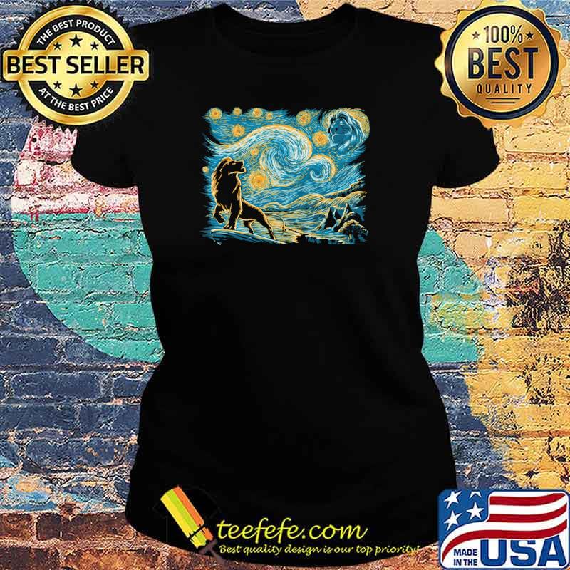 Starry king lion night sky s Ladies tee Starry king lion night sky s Ladies tee