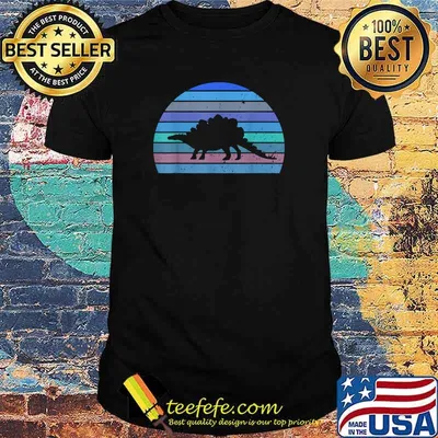 Stegosaurus Dinosaur Retro Vintage T-Shirt