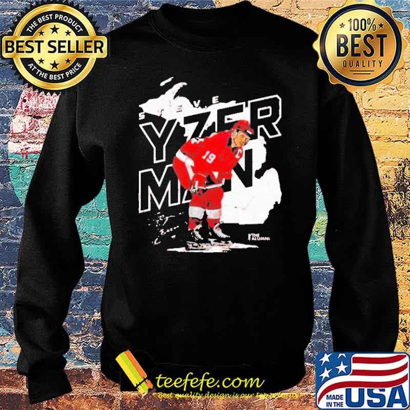 Steve Yzerman Player Map Red Wings Shirt Sweater Steve Yzerman Player Map Red Wings Shirt Sweater