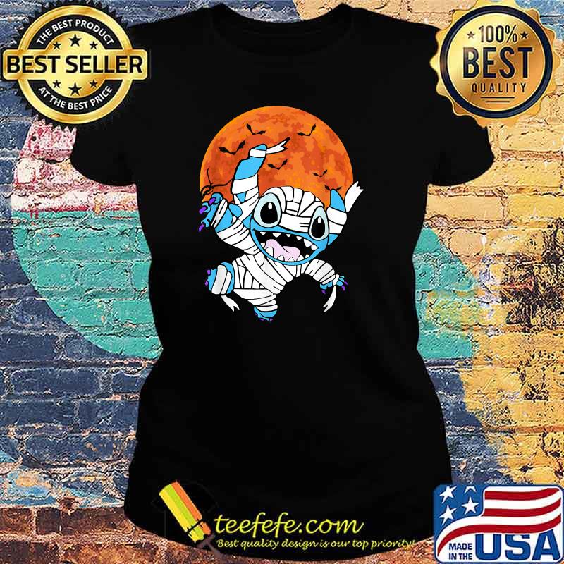 Stitch mummy happy Halloween Blood moon T-Shirt Ladies tee Stitch mummy happy Halloween Blood moon T-Shirt Ladies tee