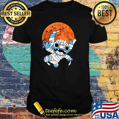 Stitch mummy happy Halloween Blood moon T-Shirt