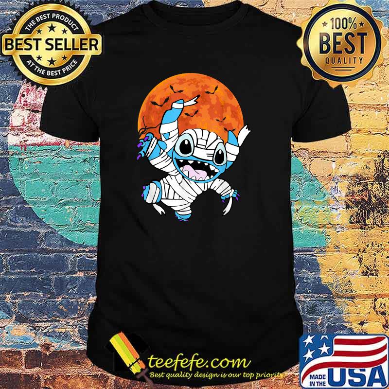 Stitch mummy happy Halloween Blood moon T-Shirt