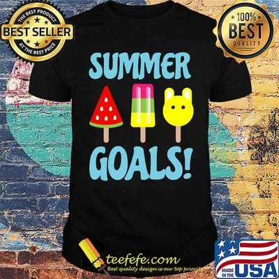 Summer Goals Inspired Dessert Related Ice Cream Design T-Shirt