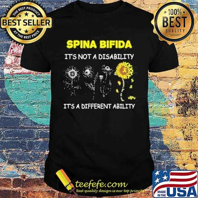 Sunflower Spina Bifida It’s not a Disability It’s a Different ABility 2021 Shirt