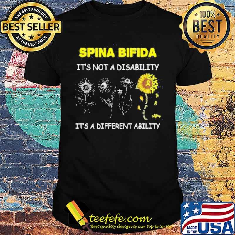 Sunflower Spina Bifida It’s not a Disability It’s a Different ABility 2021 Shirt