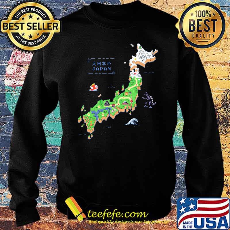 Super Japan World Japanese mapSuper Mario Bros Video Game s Sweater Super Japan World Japanese mapSuper Mario Bros Video Game s Sweater