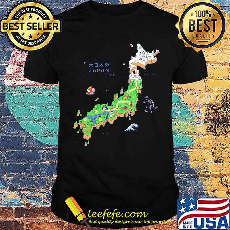 Super Japan World Japanese mapSuper Mario Bros Video Game shirt Super Japan World Japanese mapSuper Mario Bros Video Game shirt