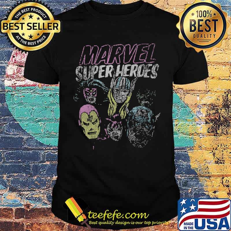 Superhero Head Shots Marvel Shirt