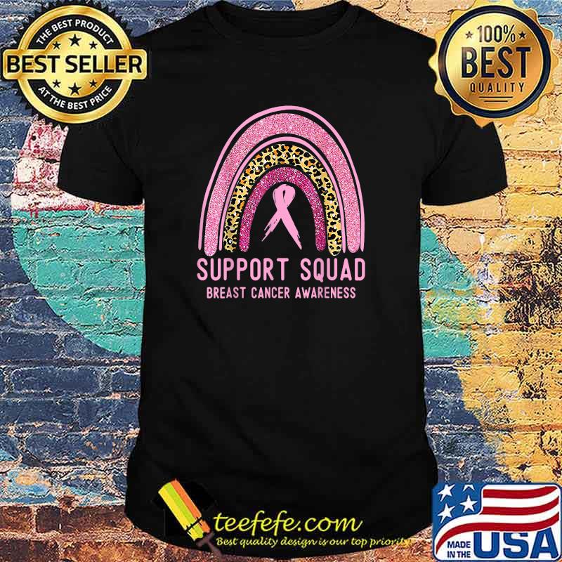 Support Squad Breast Cancer Awareness Rainbow T-Shirt