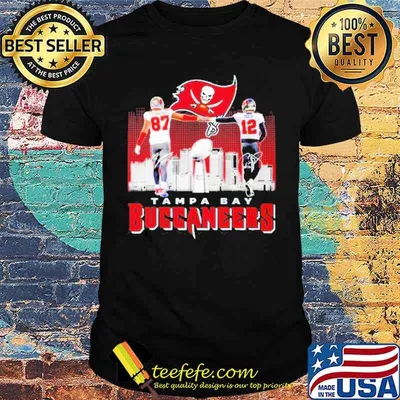 Tampa Bay Buccaneers Rob Gronkowski and Tom Brady signature shirt