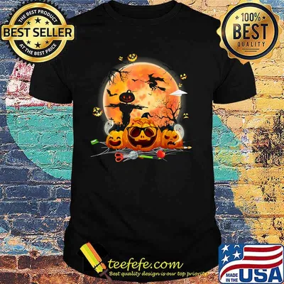 Teacher Halloween Pre-K Kindergarten School Halloween Pumpkins T-Shirt