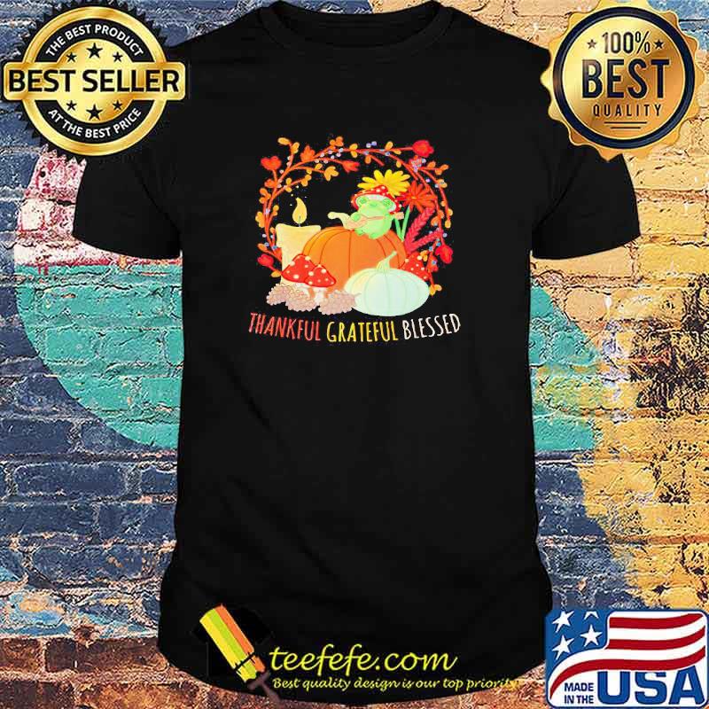 Thankful grateful blessed kawaii cottagecore aesthetic Frog shirt