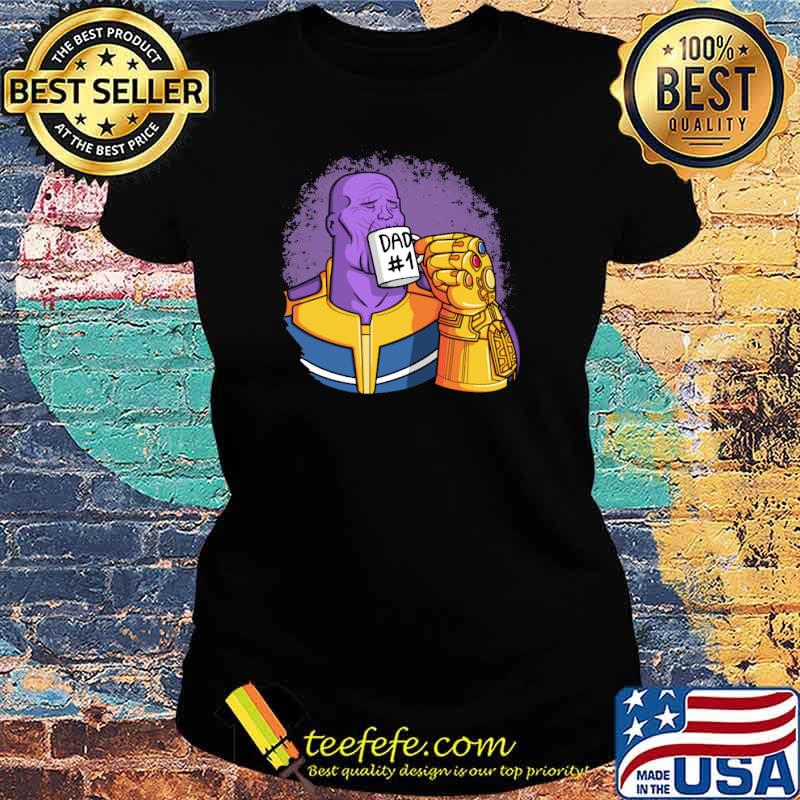 Thanos with cup coffee Dad one s Ladies tee Thanos with cup coffee Dad one s Ladies tee