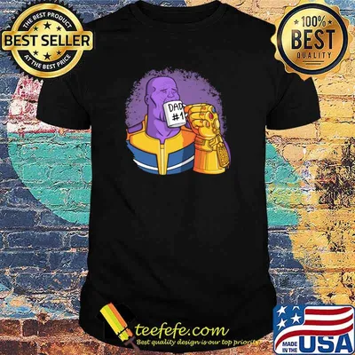 Thanos with cup coffee Dad one shirt