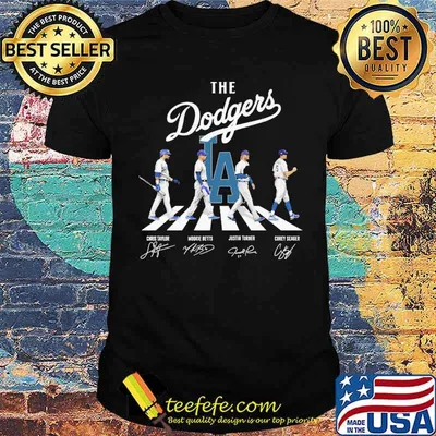 The dodgers abbey road signatures shirt