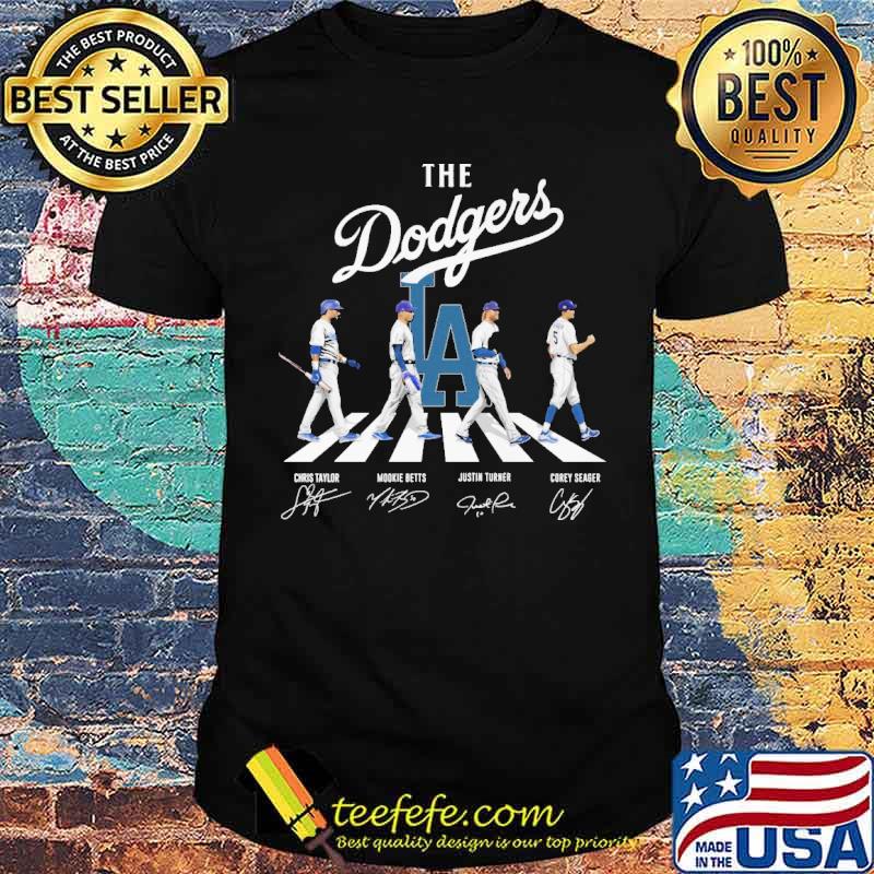 The dodgers abbey road signatures shirt
