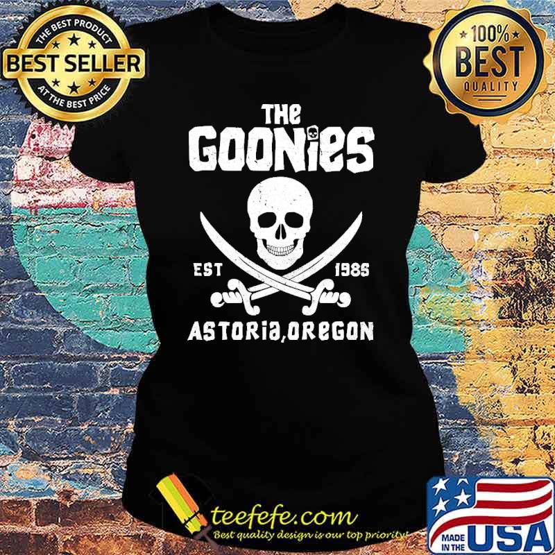 The Goonies Astoria Oregon est 1986 Skull s Ladies tee The Goonies Astoria Oregon est 1986 Skull s Ladies tee