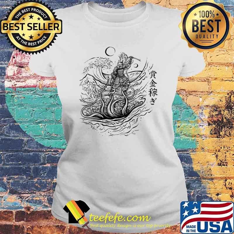 The great wave of cartoon Boba Fett Japanese Star Wars Shirt Laides tee The great wave of cartoon Boba Fett Japanese Star Wars Shirt Laides tee