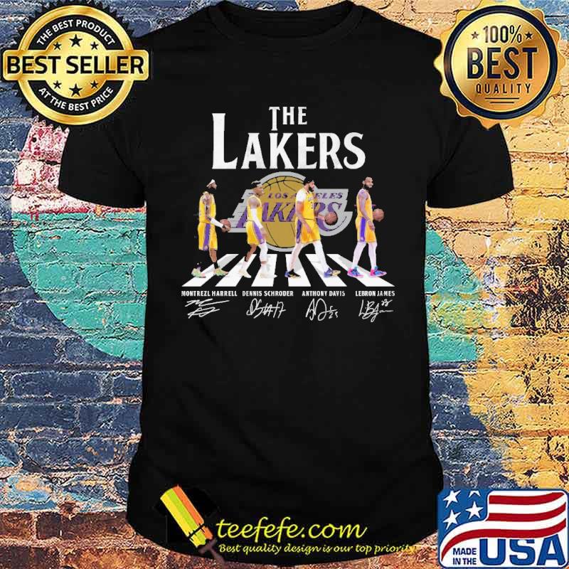 The los angeles lakers abbey road signatures shirt