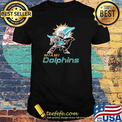 The Mandalorian And Baby Yoda Miami Dolphins Shirt