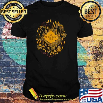 The Marauder's Map Harry Potter Hogwarts Logo Halloween T-Shirt