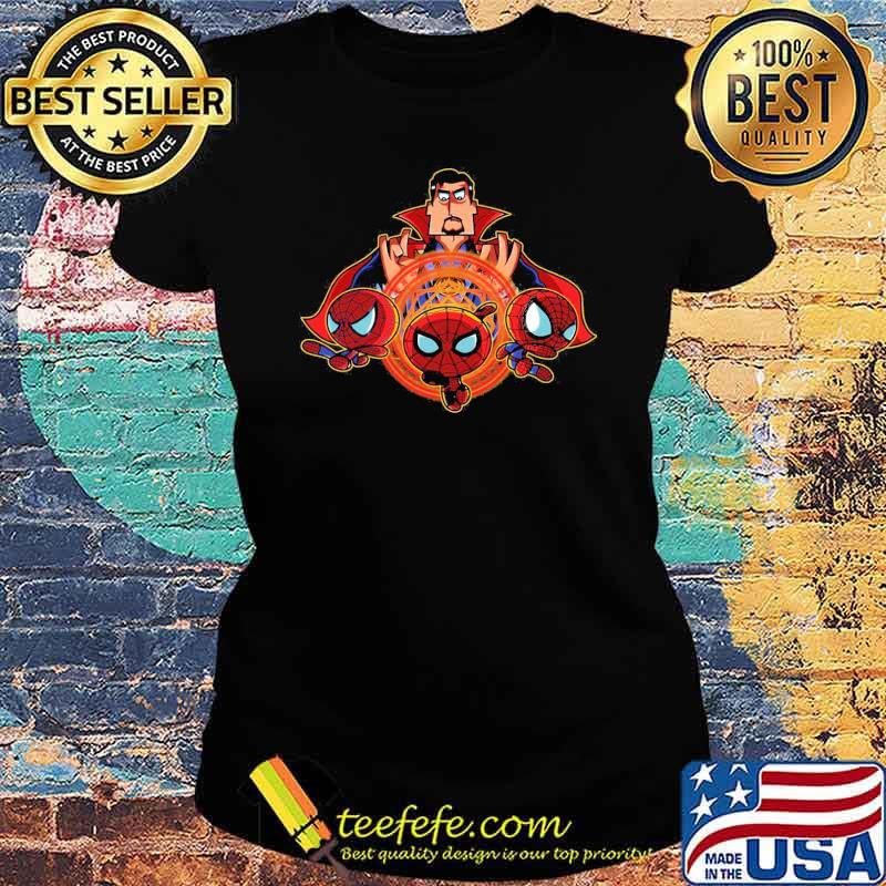 THE SPIDERSTUFF BOYS Doctor Strange Peter Parker Spider-Man Shirt Ladies tee THE SPIDERSTUFF BOYS Doctor Strange Peter Parker Spider-Man Shirt Ladies tee