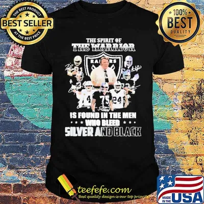 The Spirit Of The Warrior Is Found In The Men Who Bleed Silver And Black Signatures Shirt