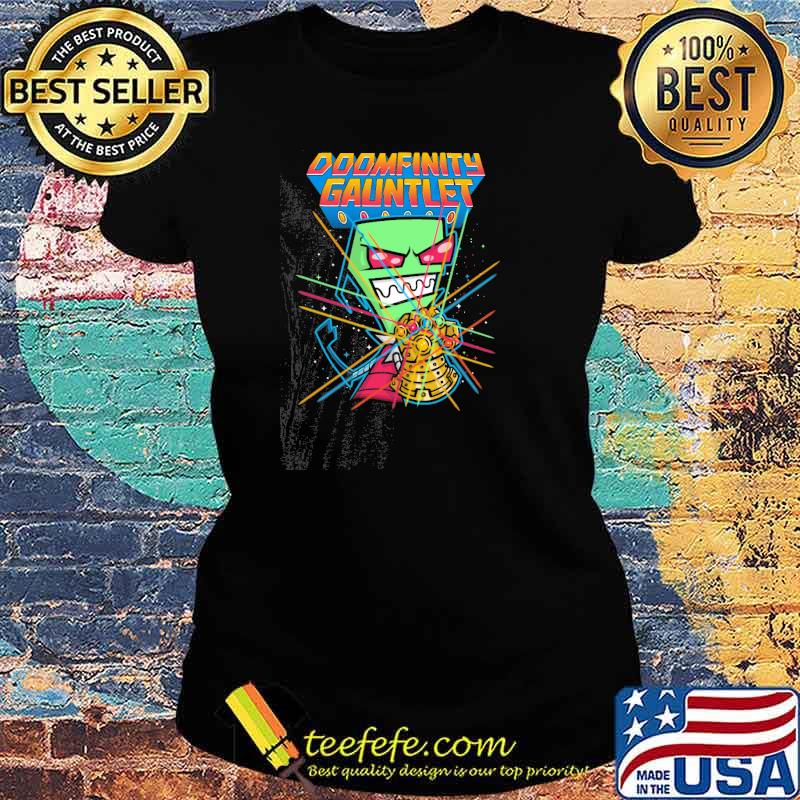 The Thanos Infinity Doomfinity Gauntlet s Ladies tee The Thanos Infinity Doomfinity Gauntlet s Ladies tee