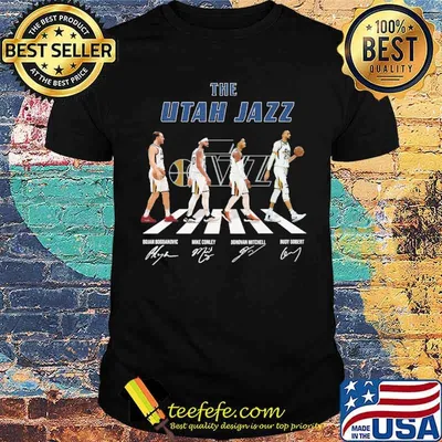 The utah jazz abbey road signatures shirt