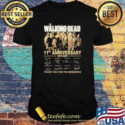 The Walking Dead 11th anniversary 2010-2021 thank you for the memories shirt