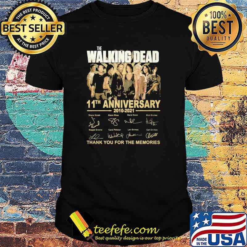 The Walking Dead 11th anniversary 2010-2021 thank you for the memories shirt