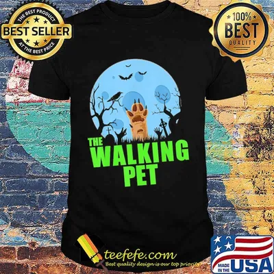 The walking pet moon halloween shirt