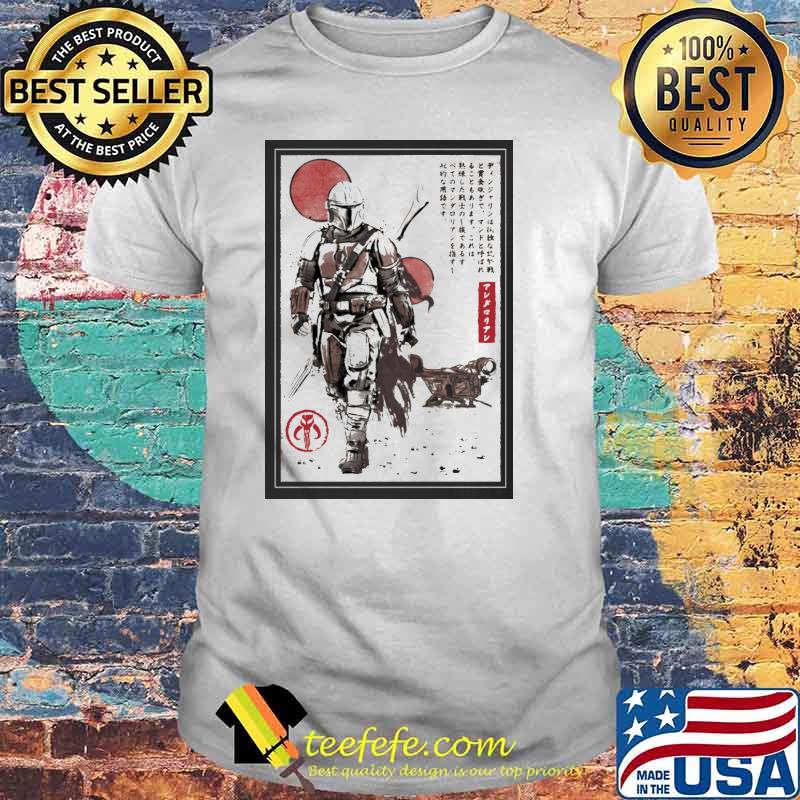 The Way Of Bounty Hunter Woodblock Mandalorian Shirt