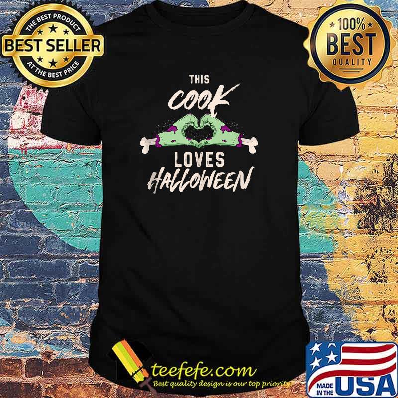 This Cook Loves Halloween Chef Scary Cooker Spooky Zombie T-Shirt