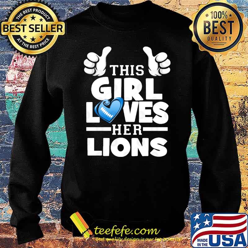 This Girl Loves Her Lions Football Baseball Detroit Lion Baseball s Sweater This Girl Loves Her Lions Football Baseball Detroit Lion Baseball s Sweater