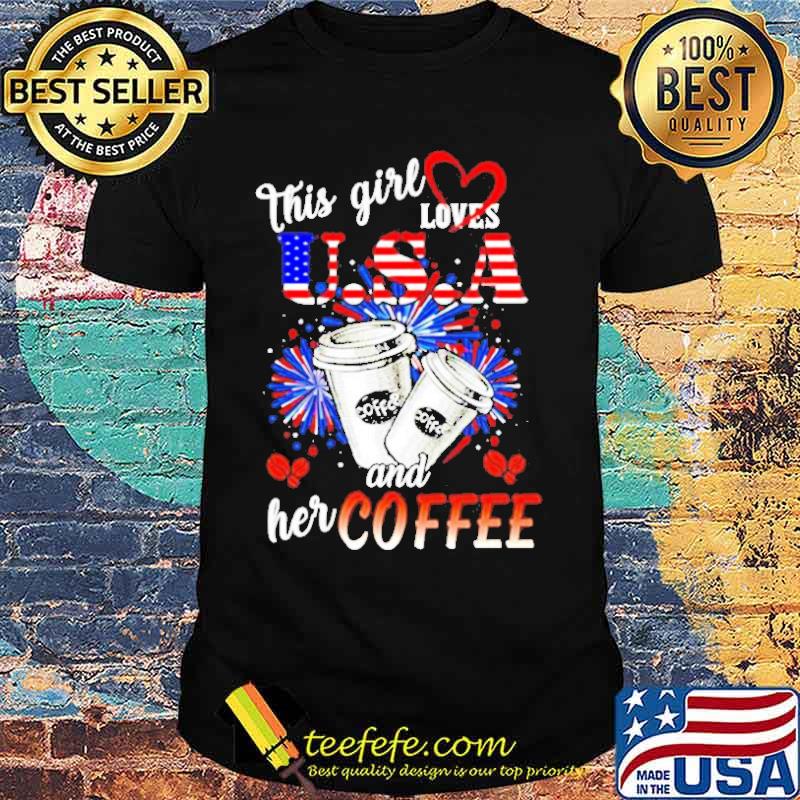 This girl loves USA and her Coffee shirt