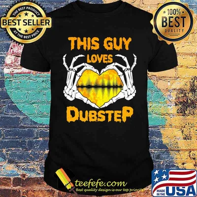 This Guy Loves Dubstep Heart Skull Shirt