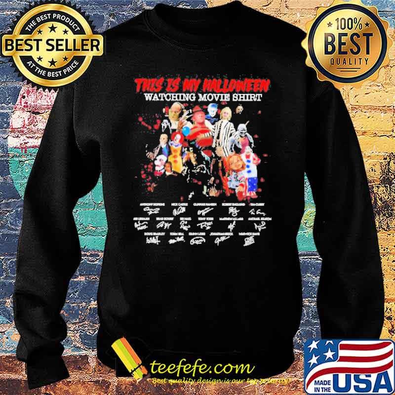 This Is My Halloween Watching Movie Signatures Halloween Shirt Sweater This Is My Halloween Watching Movie Signatures Halloween Shirt Sweater