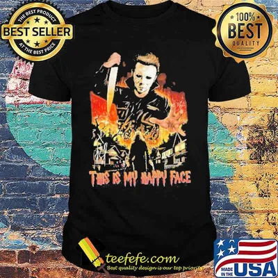 This Is My Happy Face Michael Myers And Laurie Halloween Shirt