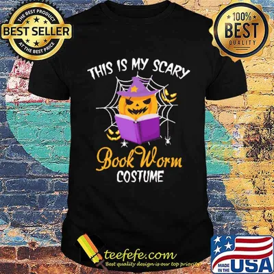 This is My Scary Book Worm Costume Pumpkin Shirt