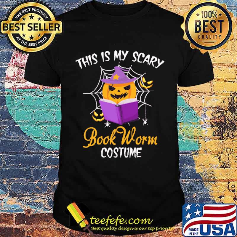 This is My Scary Book Worm Costume Pumpkin Shirt