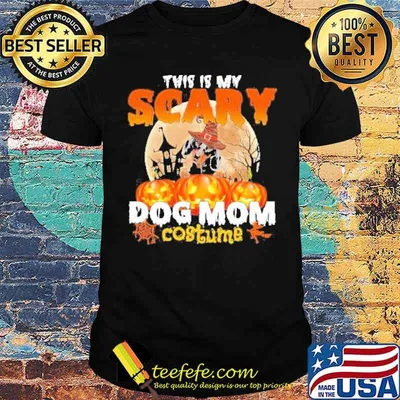 This Is My Scary Dog Mom Costume Dachshund Pumpkin Moon Happy Halloween shirt