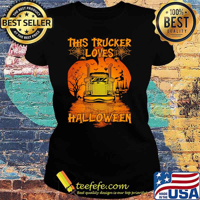 This Trucker Loves Halloween Witch Shirt Ladies tee This Trucker Loves Halloween Witch Shirt Ladies tee
