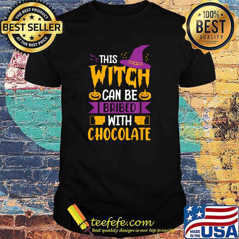 This Witch Can Be Bribed With Chocolate Pumpkin Halloween T-Shirt