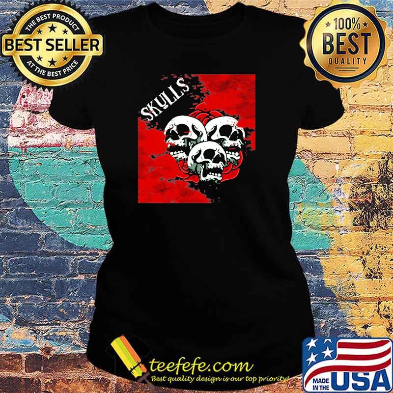 Three Skull Halloween s Ladies tee Three Skull Halloween s Ladies tee
