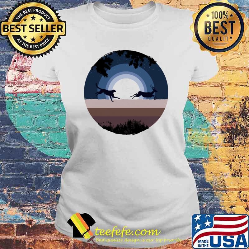 tiger chasing deer night vintage s Laides tee tiger chasing deer night vintage s Laides tee