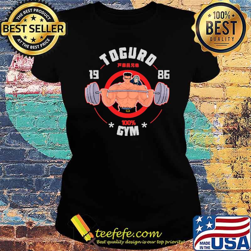 Toguro gym 1986 weight lifting s Ladies tee Toguro gym 1986 weight lifting s Ladies tee