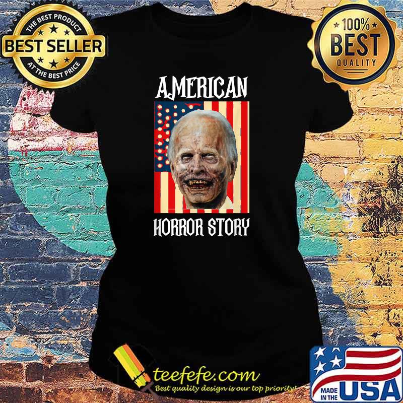 Top anti Biden American Horror Story Zombie Halloween Flag T-Shirt Ladies tee Top anti Biden American Horror Story Zombie Halloween Flag T-Shirt Ladies tee