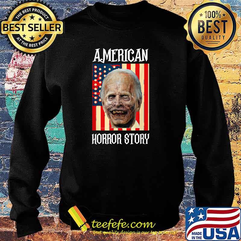 Top anti Biden American Horror Story Zombie Halloween Flag T-Shirt Sweater Top anti Biden American Horror Story Zombie Halloween Flag T-Shirt Sweater