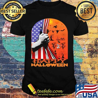Top happy Halloween American Flag Shirt